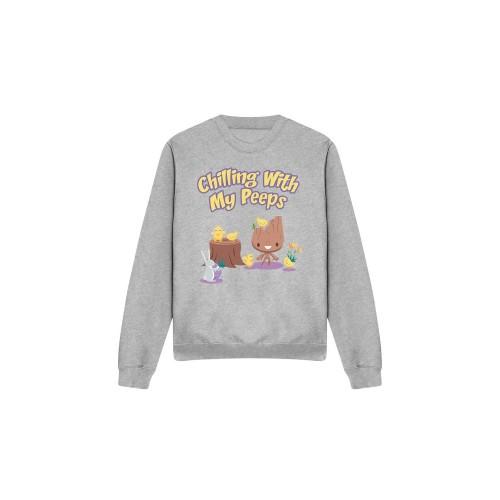 Guardians Of The Galaxy Unisex Adult Chilling With My Peeps Groot Sweatshirt