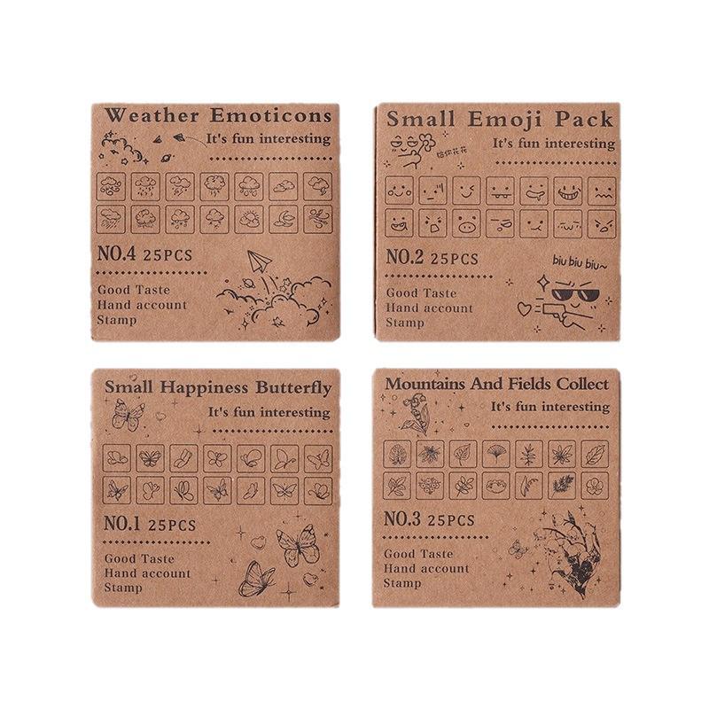 Colorful Butterfly Wooden Stamp for Kids' Diaries