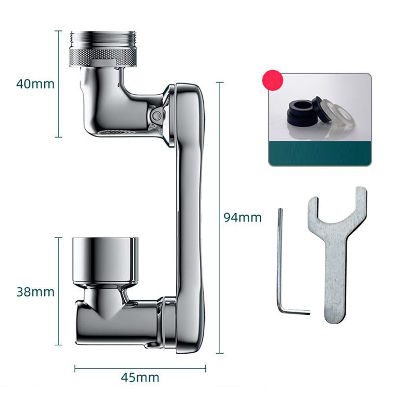 1PC New 1080° Universal Faucet Splash Filter Tap Swivel Spray Head Extension