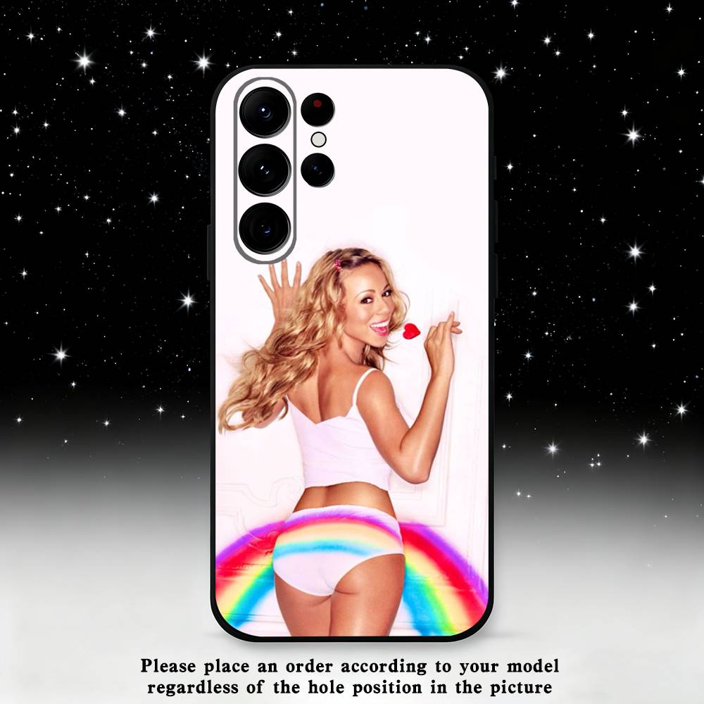 M-Mariah C-Carey Singer Phone Case For Samsung S 25,24,23,22,30,21,10,9,Ultra,Plus,Lite,FE,4,5 G Black Soft Case