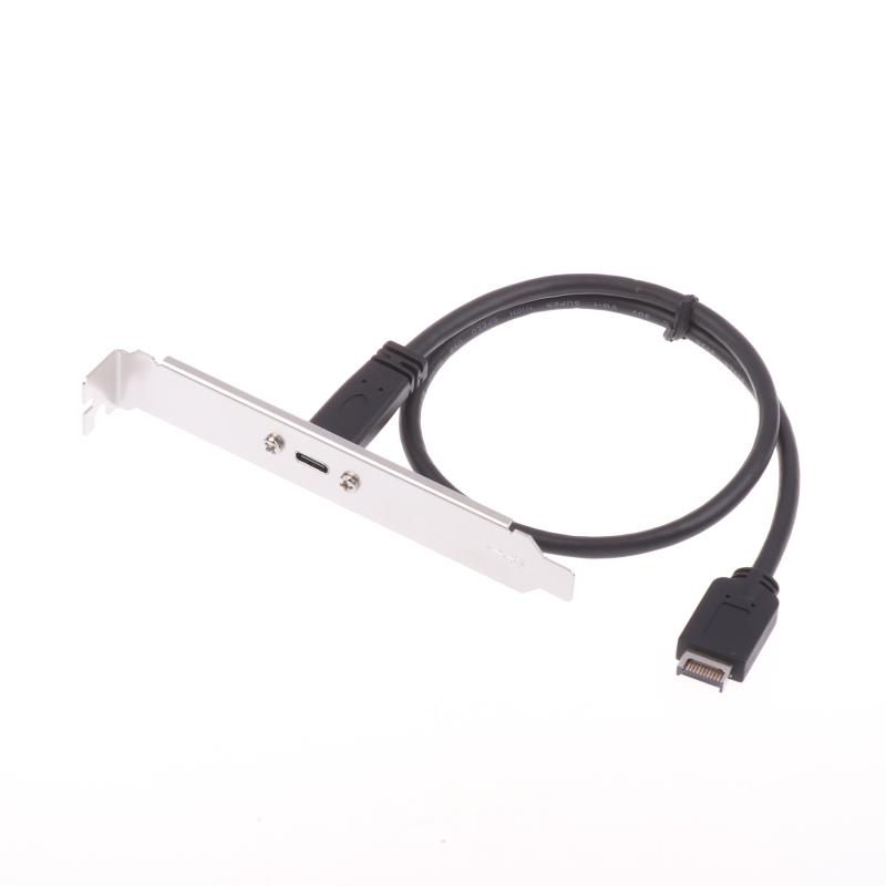 1 Piece Type-E To Usb-C Type C Female Connector Extension Wire Cable With Panel Mount Screw 30/50Cm Usb 3.2 Front Panel Header 50CM 20G