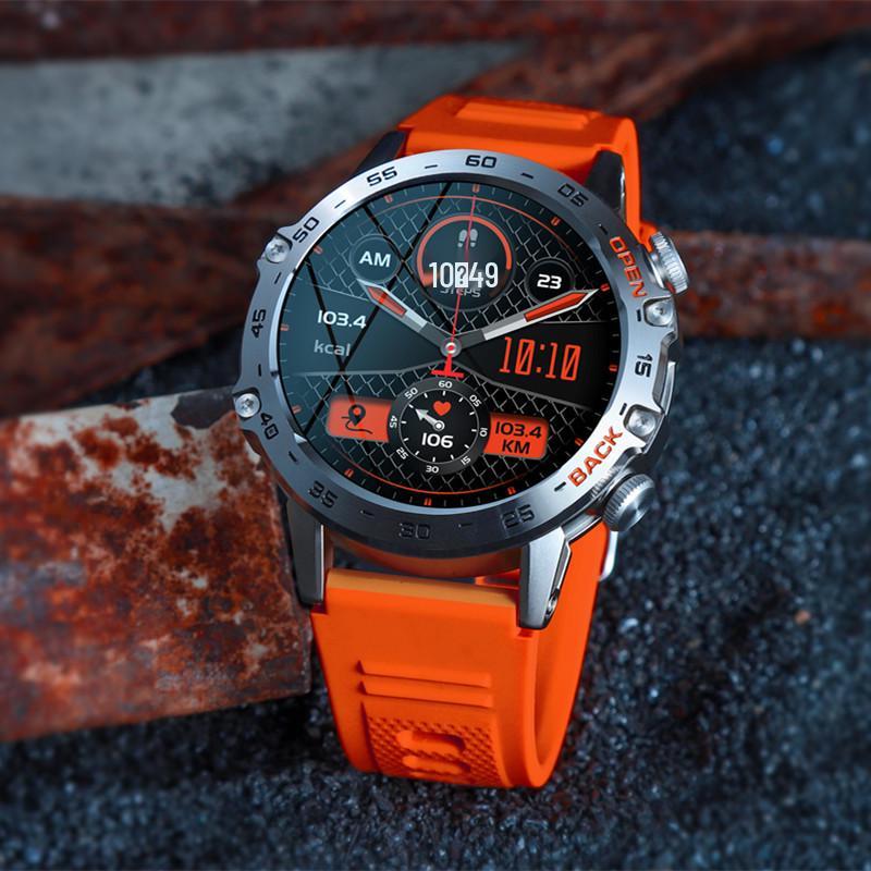 K52 Waterproof Smartwatch for Men - Multifunctional with Blood Pressure, Blood Oxygen Monitoring, and Large Screen