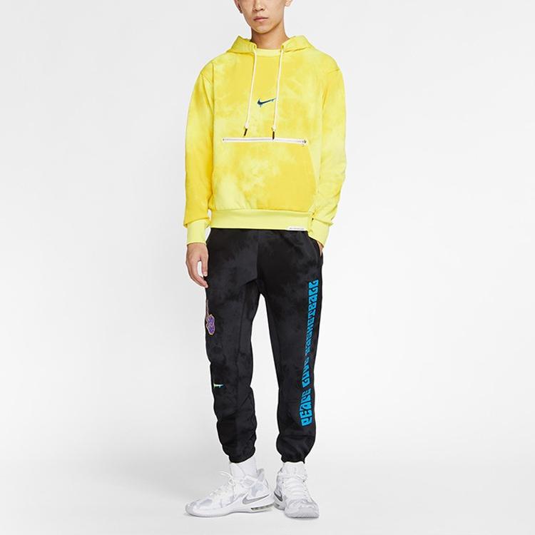 Nike Hardwood Men's Basketball Pullover Hoodie Speed Yellow Black CU3618-735