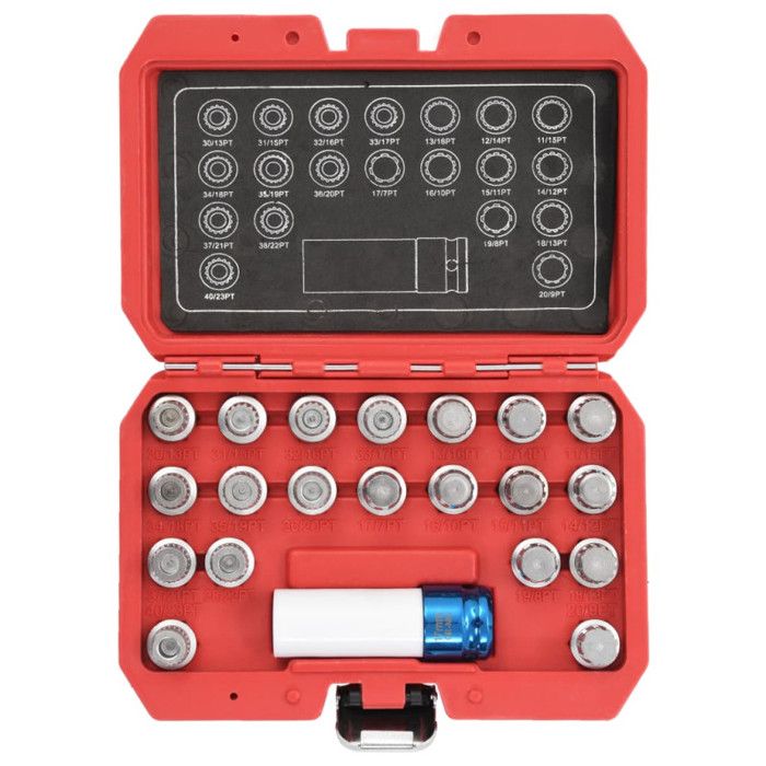 VidaXL Jeu de douilles de verrouillage de jante 21 pcs pour BMW