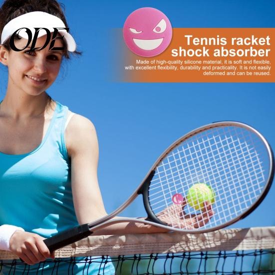 Stabile und zuverlässige Schlägerzubehör Tennis Vibrationsdämpfer Silikon Stoßdämpfer Dämpfer Wiederverwendbar Lächeln Gesicht Schläger
