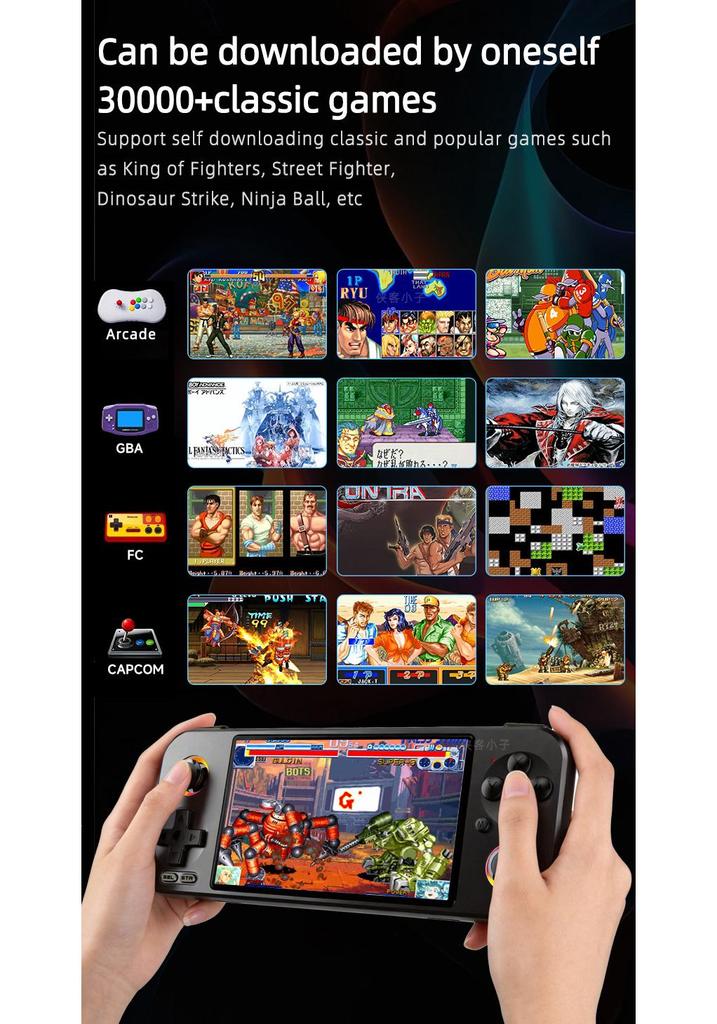 Cross-Border Open Source 4.5-inch HD Metal Handheld Game Console with Arcade Screen