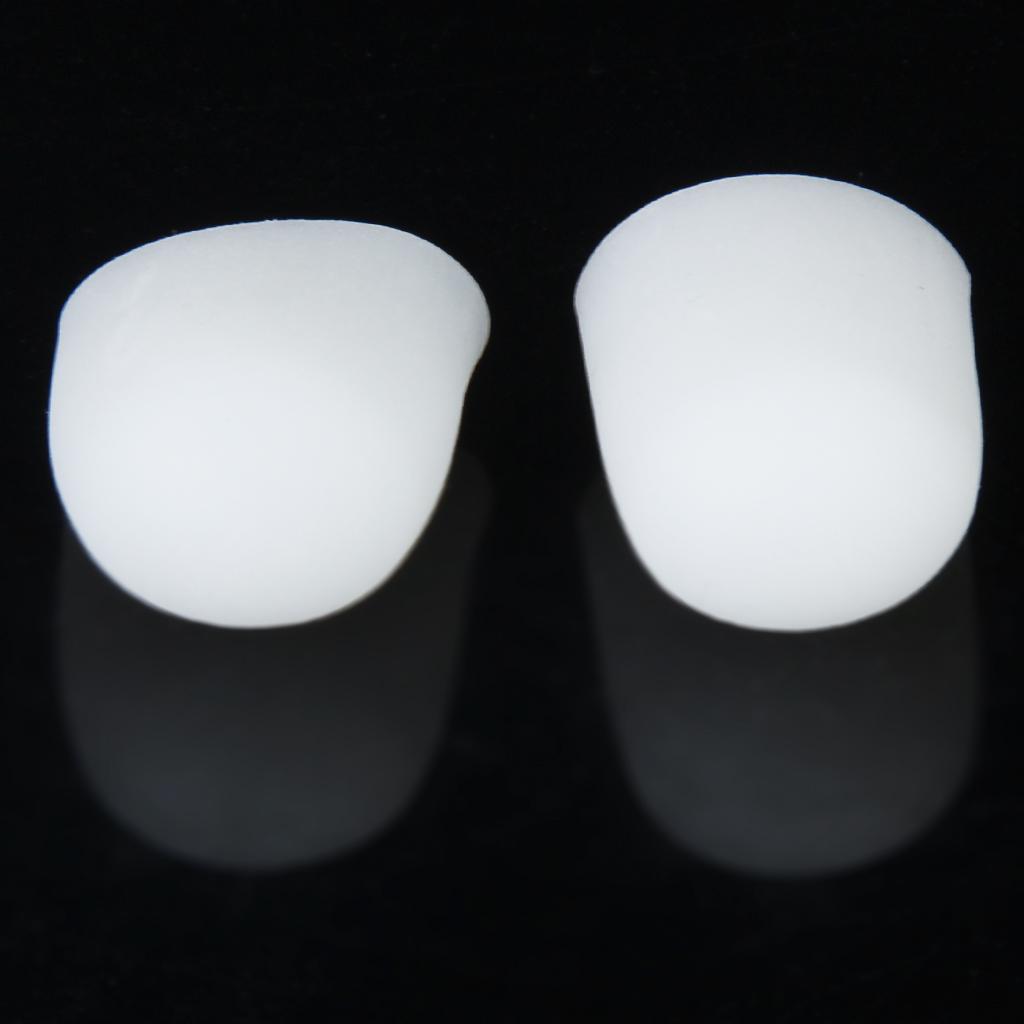 Pair Of Silicone Gel Reusable Washable Toe Caps Pain Reliever FIT FOR Adult Big White