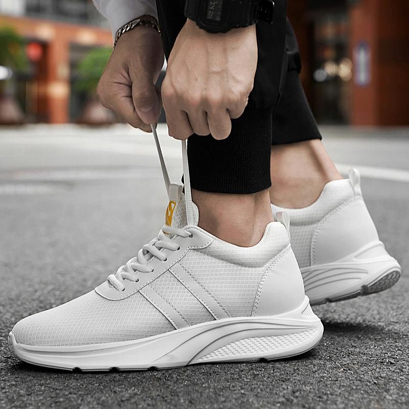 2025 Increased Men Sneakers Elevator Shoes Breathable Sports Hidden 4cm 6cm 8cm Height Increasing Shoes Male Taller Casual Shoes