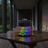 Seven‑Color Solar Mandala Wall Lights Outdoor Decorative Projection Lamp, Waterproof Metal Fence Light For Yard Garden Patio Backyard Post