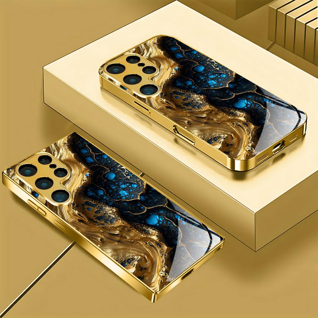 Texture / Grain High-end Phone Case Electroplated Glass TPU PhoneCase for iPhone 17 16 15 14 13 12 11pm Pro Plus Dropresistant