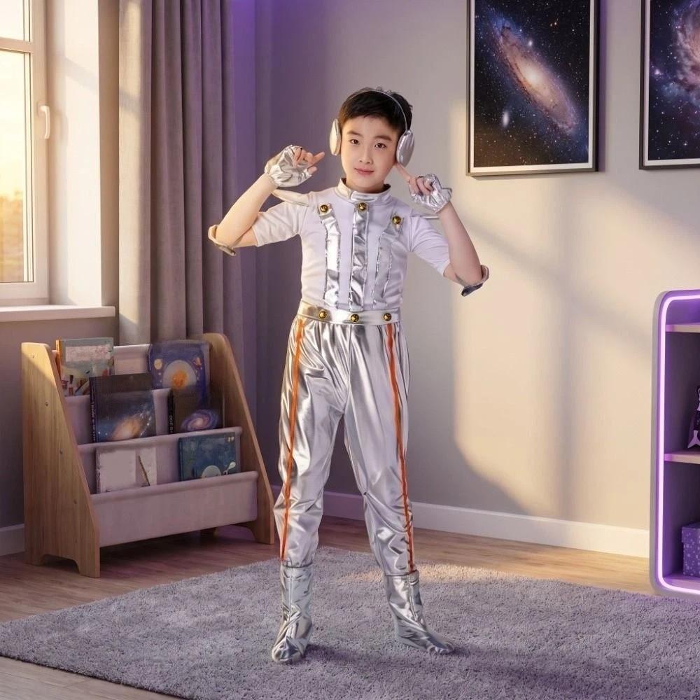 Future Style Space Astronaut Costume Halloween Children Spaceman Costume Cute Robot Costume Party