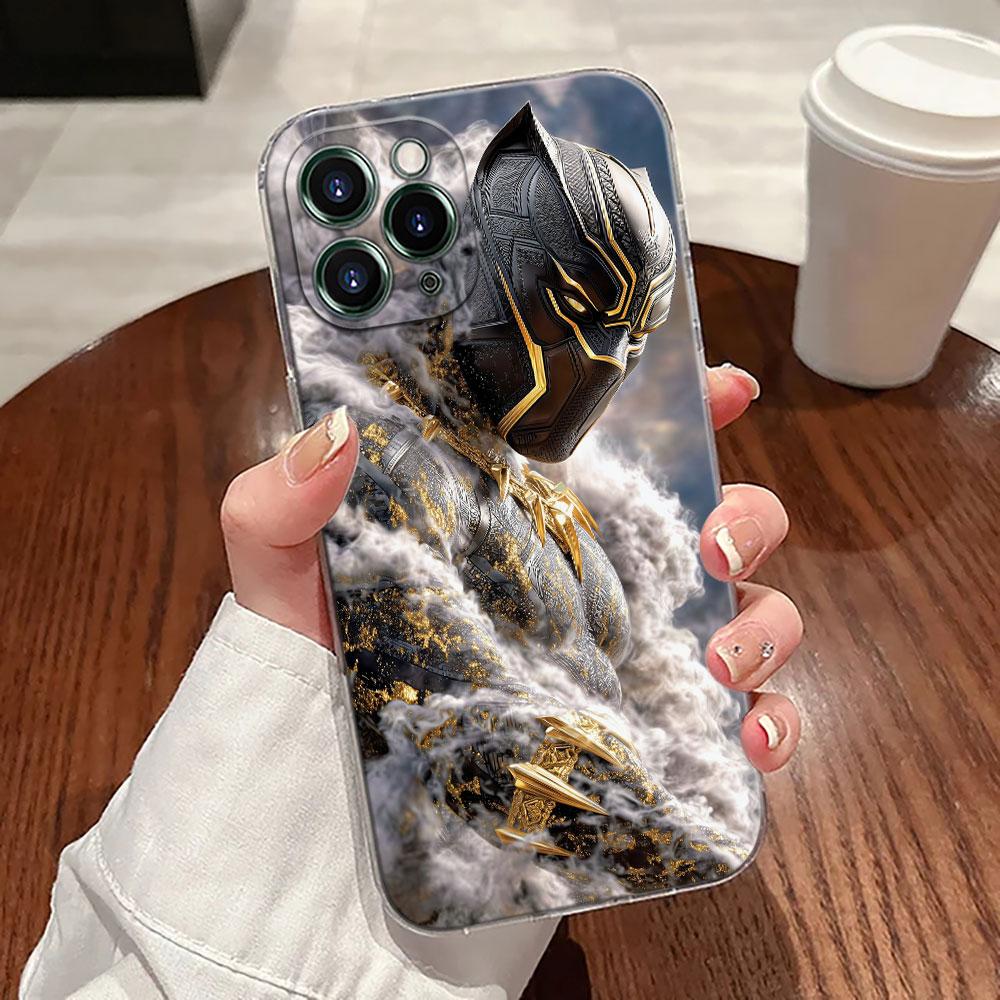 Coque de téléphone Marvel Spider-Man Iron Man Black Panther Pour iPhone 17 Pro Max 17E 11 12 13 14 15 16 Pro Max Plus 17 Air 16E XS Housse Souple