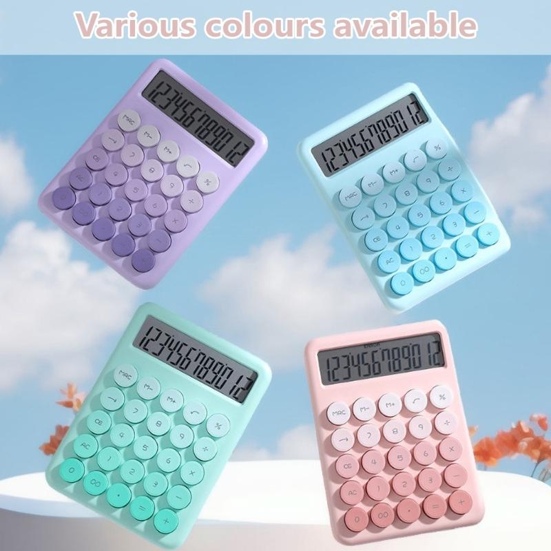 Cute Design 12Digit Desktop Calculator With Easy To Read Screen And Quiet Key For Quiet Environment for Students