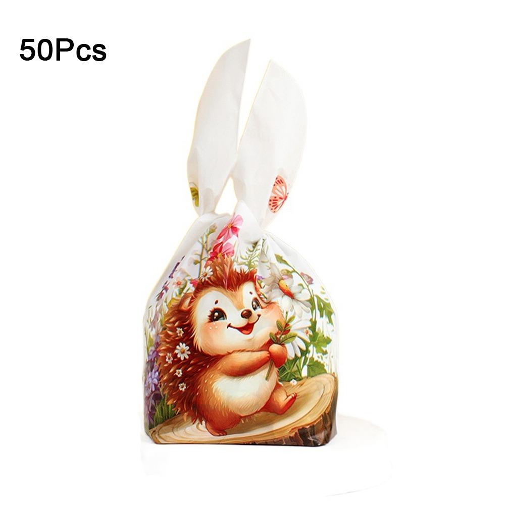 

50 шт. мультяшные пакеты для конфет с кроличьими ушками, пакеты для упаковки печенья с животным принтом для дома Style 7