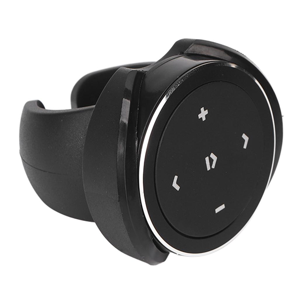 Button Bluetooth Remote Control Kit for IOS for Android Black Bluetooth Remote Control with Stand for Steering Wheel