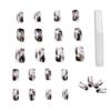Natural Fake Nail DIY Dark Fit Style Smudge-Free Perfect Smudged Easy Nail Art Fake