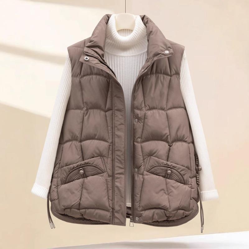 Cotton vest women's stand-up collar women's clothing autumn and winter new loose outer wear cotton clothing vest jacket cotton vest tide