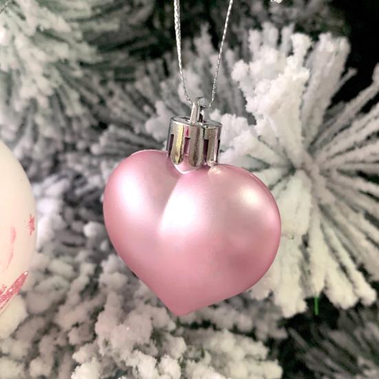 Christmas Ornaments Set Shatterproof Plastic Baubles Snowflakes Stars Hanging Ornament for Xmas Tree Holiday