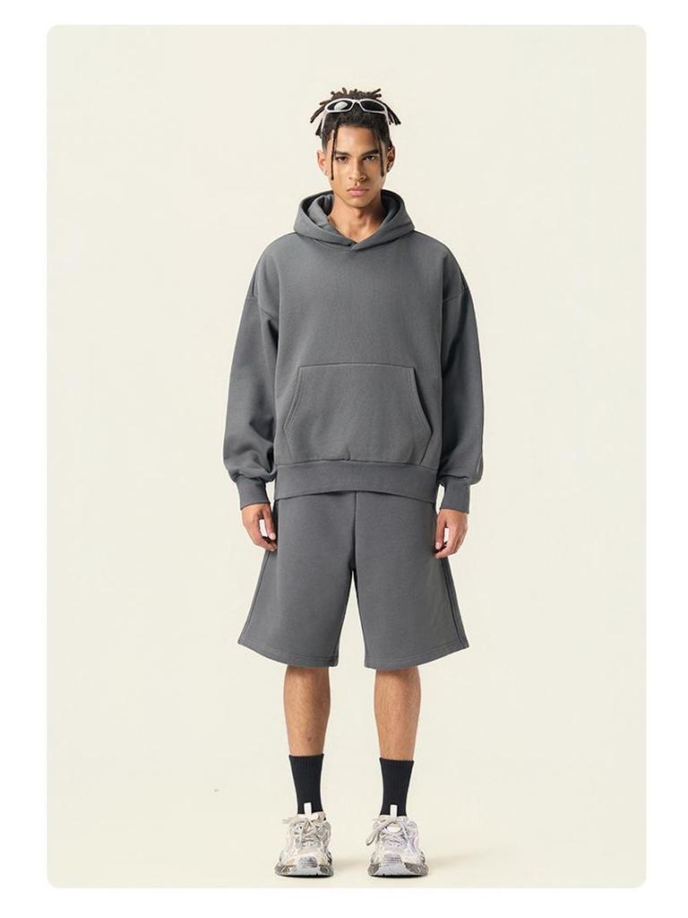 RS Men's American Style Fleece Hoodie | 500G Heavyweight Light Brushed Hooded Sweatshirt