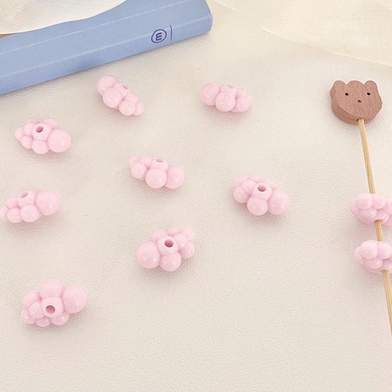 14x21mm Acrylic Cloud Beads for DIY Phone Lanyards, Keychains, Hair Ties, and Ornaments.