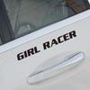 GIRL RACER Aufkleber für Auto, Auto-Fenster, abnehmbare Vinyl-Aufkleber, ölbeständige Dekoration, Motorrad-Kraftstofftank-Verkleidung, Zeichen für Fahrerin