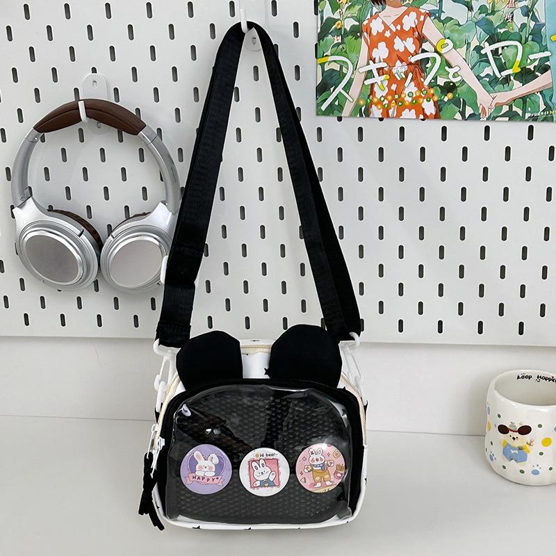 

Новая двухмерная сумка через плечо для девушек в стиле юань, прозрачная, для выхода в свет, большой вместимости, для мобильного телефона