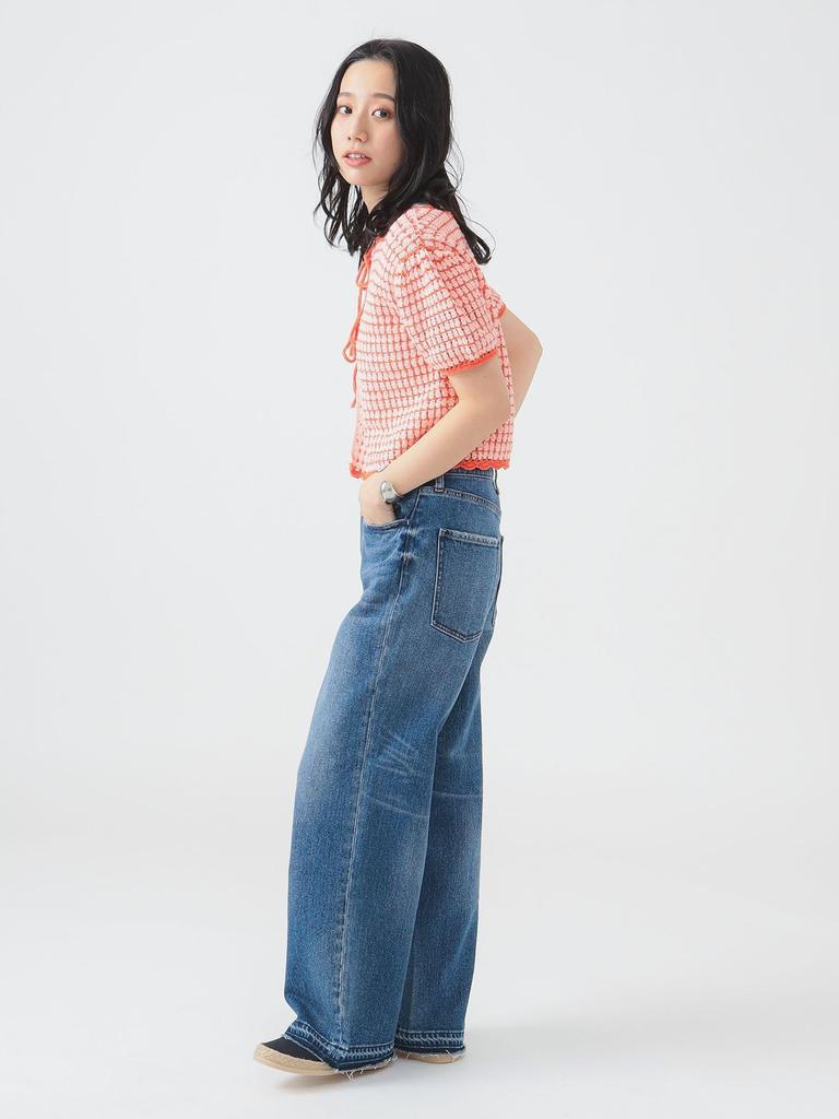 B:MING LIFE STORE by BEAMS S/S Knitwear/Knit Vest [Special Order] LOGAN Knitting Mills Crochet Cardigan, Women's, Pink, One Size