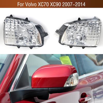 Per Volvo XC70 XC90 2007 2008 2009 -2014 Specchietto Retrovisore Esterno a Specchio per Portiera Laterale Lampada Indicatore di Direzione Cover Senza Lampadina