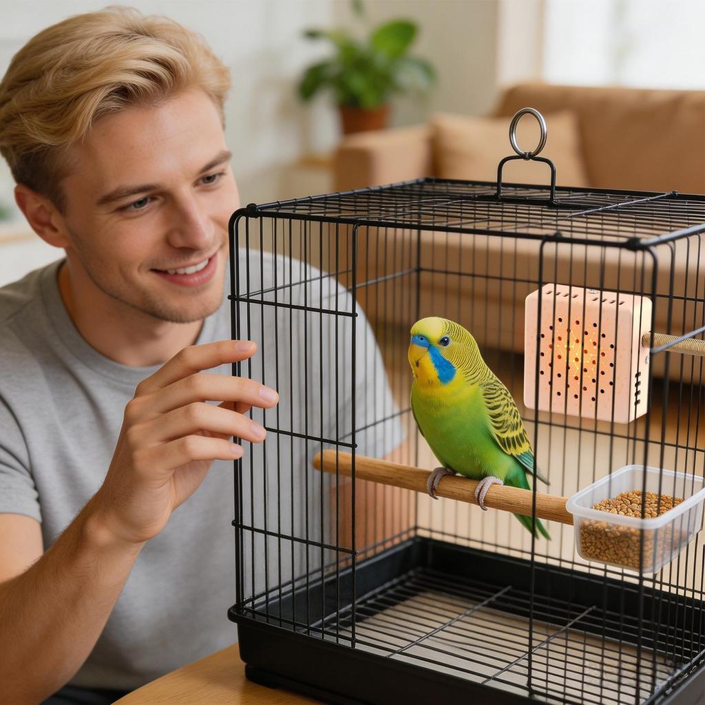 Bird Cage Heater Rapid Heating Constant Temperature Reptile Enclosure Warmer For Cockatiels Conure Finches Small Animals Hamster