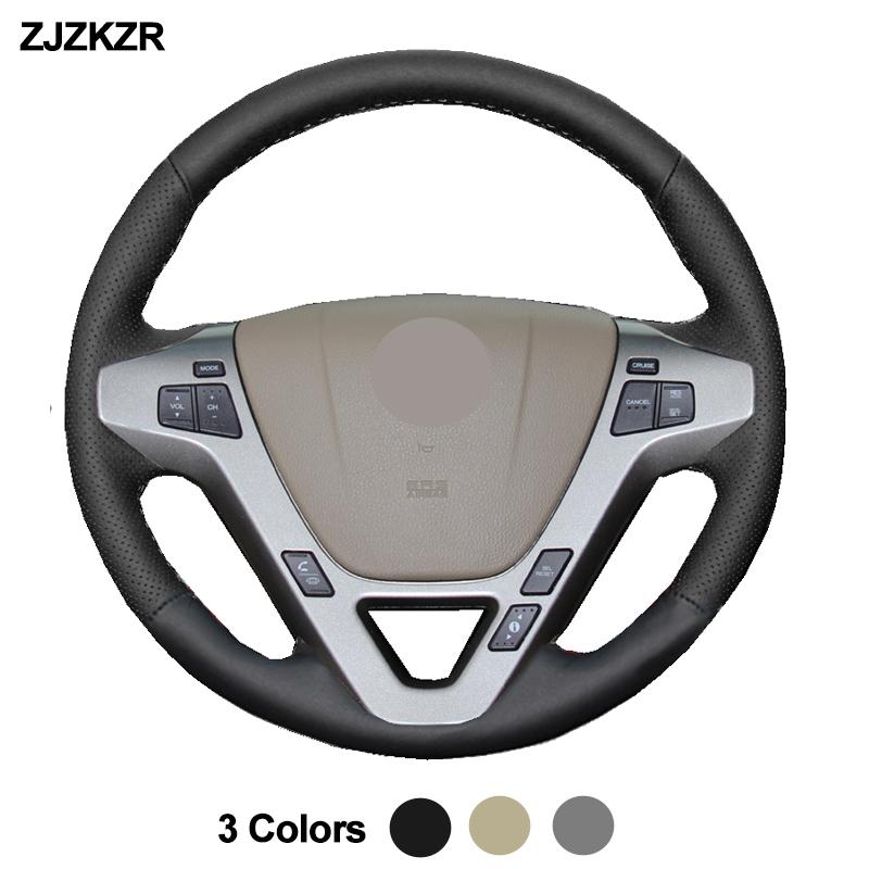 Hand Sewing Car Steering-Wheel Cover Wrap For Acura MDX 2007 2008 2009 2010 2011 2012 2013 Artificial Leather Black Beige Gray
