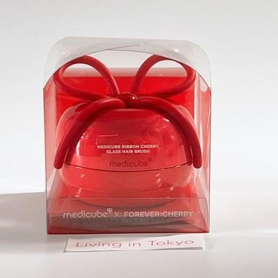 medicube x FOREVER CHERRY Ribbon Hair Brush RED Limited Edition
