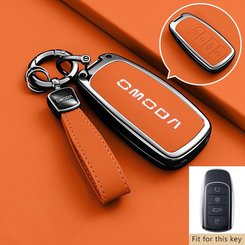 Zinc Alloy Car Key Case For Chery Omoda C5 5 E5 Suv 7 3 8 Fx Keychain Remote Protection Cover Bag Shell Holder Fob Accessories