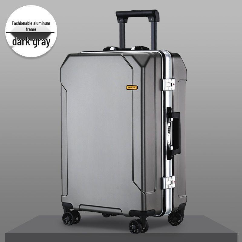 Kangaroo Leather Travel Suitcase - Durable, Large Capacity for Men, Women, and Students with Password Lock and Trolley Wheels.
