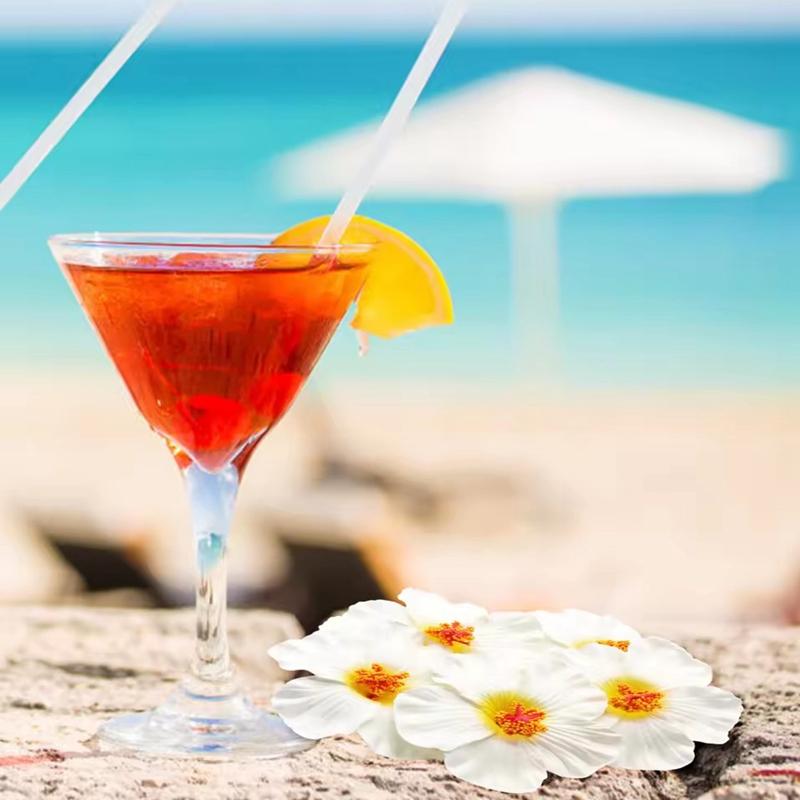 5/10Pcs 10cm Hibiscus Flower Hawaiian Party Summer Beach Birthday Table Decoration Wedding Artificial Flower DIY Hair Decor Gift