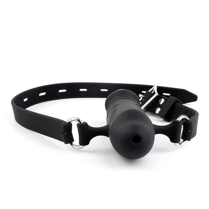 Silicone Ball Open Mouth Gag Penis Gag Bondage Restraints Adult Game Oral Fixation  Stuffed Slave Sex Toy for Couple