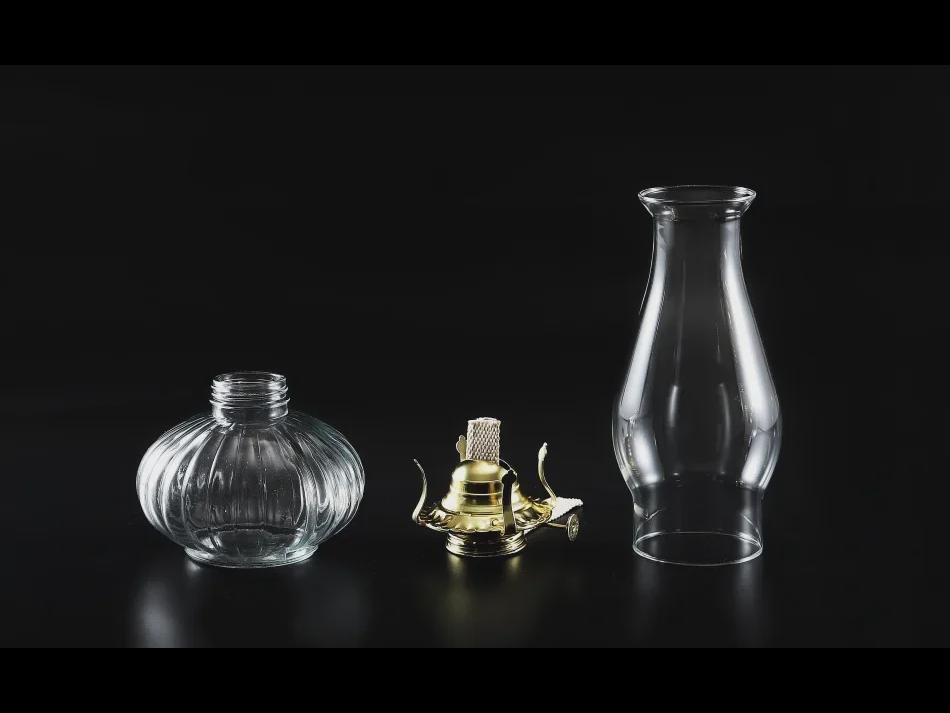 Retro Glass Oil Lamp - Vintage Kerosene Lantern for Nostalgic Decor