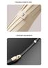 Good Weather Dual-Use Windproof Black Double Rib Umbrella - Three-Fold, Thickened, Solid Color Business Style