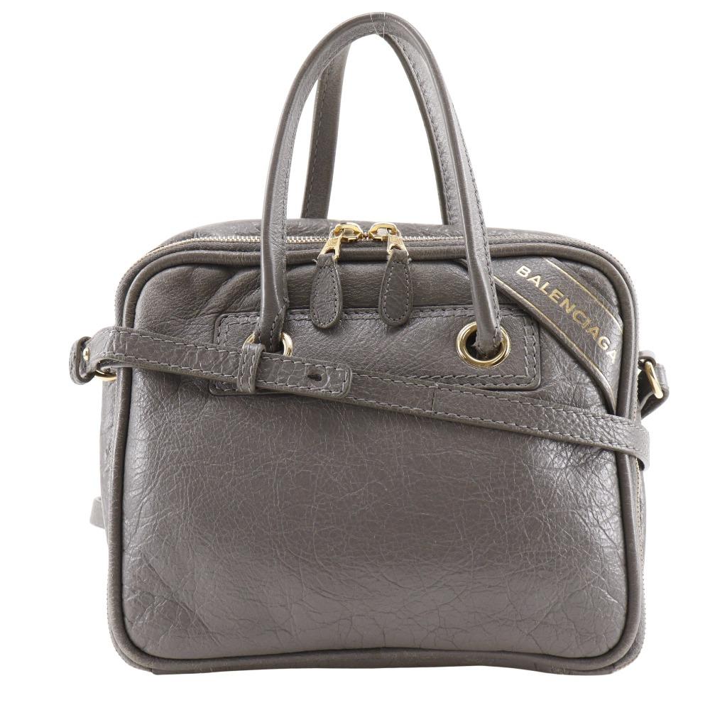

BALENCIAGA Blanket Square S Handbag 466541 2WAYShoulder gray leather Women Used