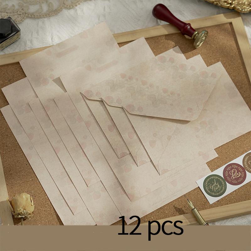 9 pcs Vintage envelope set retro girl art confession love letter greeting card paper