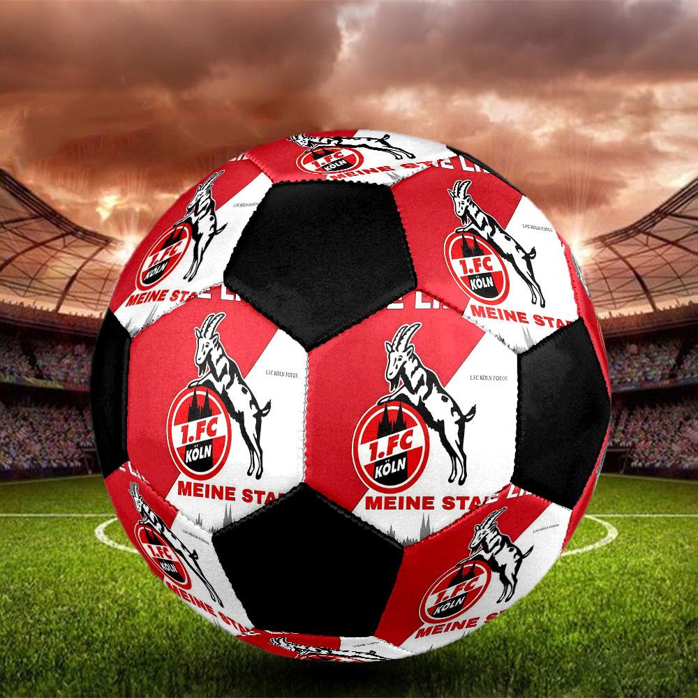 1PC logo FC KÖLN taglia 5 pallone da calcio PrahaPallone da Calcio Indoor Colorato Per Tutte le Età Cucito a Macchina PVC Pronto per la Competizione Resistente Alto Rimbalzo
