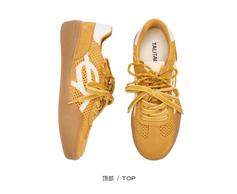 

Zhao Zhaoyi Red German Training Shoes Women s 2025 Spring New Versatile Platform Embroidered Dad Shoes Casual Sports Board Shoes 40 жовтий