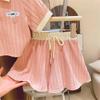 Set di vestiti carini e dolci per bambine, per bambini, casual, a maniche corte, con pantaloni, estate, nuovi bambini, comodi, moda, abbigliamento sportivo 2-10 anni
