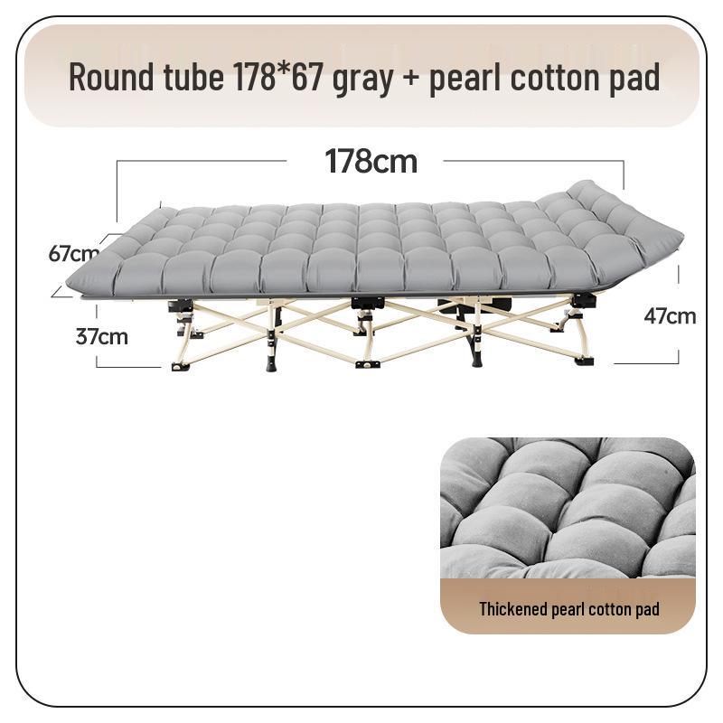 Folding Military-Style Single Recliner Bed for Outdoor or Office Use