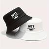 Fashionable and Fun Printed Fisherman Hat with Black and White Color Options for Outdoor Leisure and Versatile Men and Women