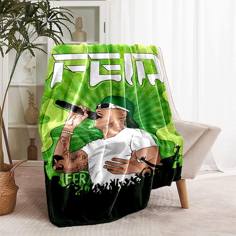 1pc Blanket Feid6 Print Design, Lightweight Blanket for Sofa, Bed- Soft &Warm, Gift for All Seasons Like Christmas, Halloween