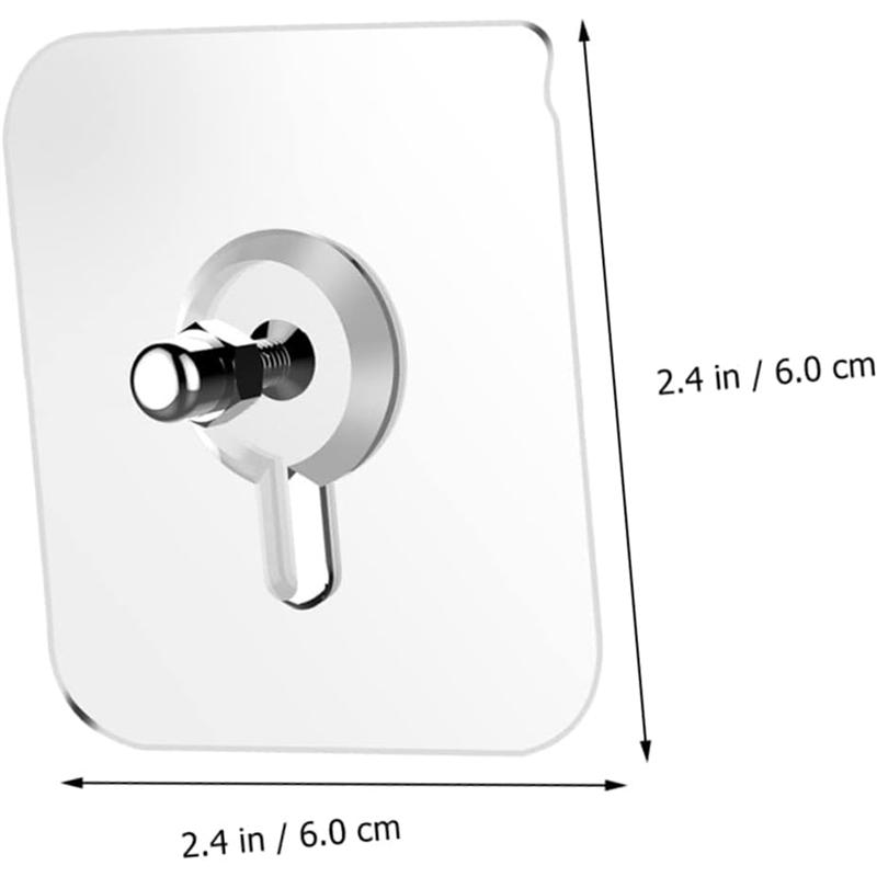 20PCS Drill Free Adhesive Hooks No Trace Screw Sticker For Bathroom Kitchen Storage Punch Free Screw Stickers