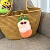 Plush Toy Keychain Sunglasses Caterpillar Keychain Soft Backpack Purse Colorful Accessory Bag Charm Stuffed Keyring Pendant Charm