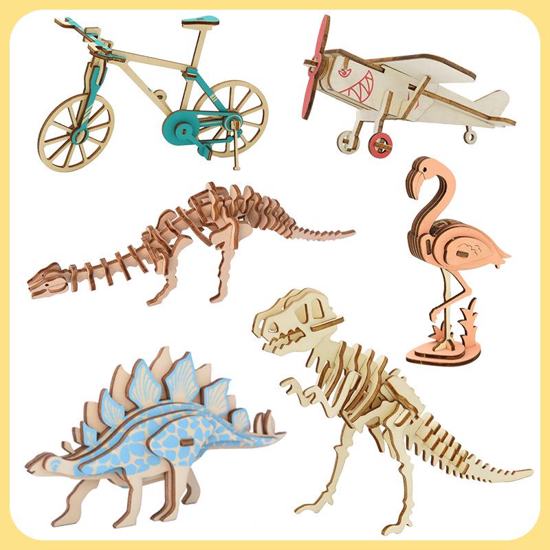 

Dinosaur 3D Wooden Puzzle for Children s Craft Activities and Gifts