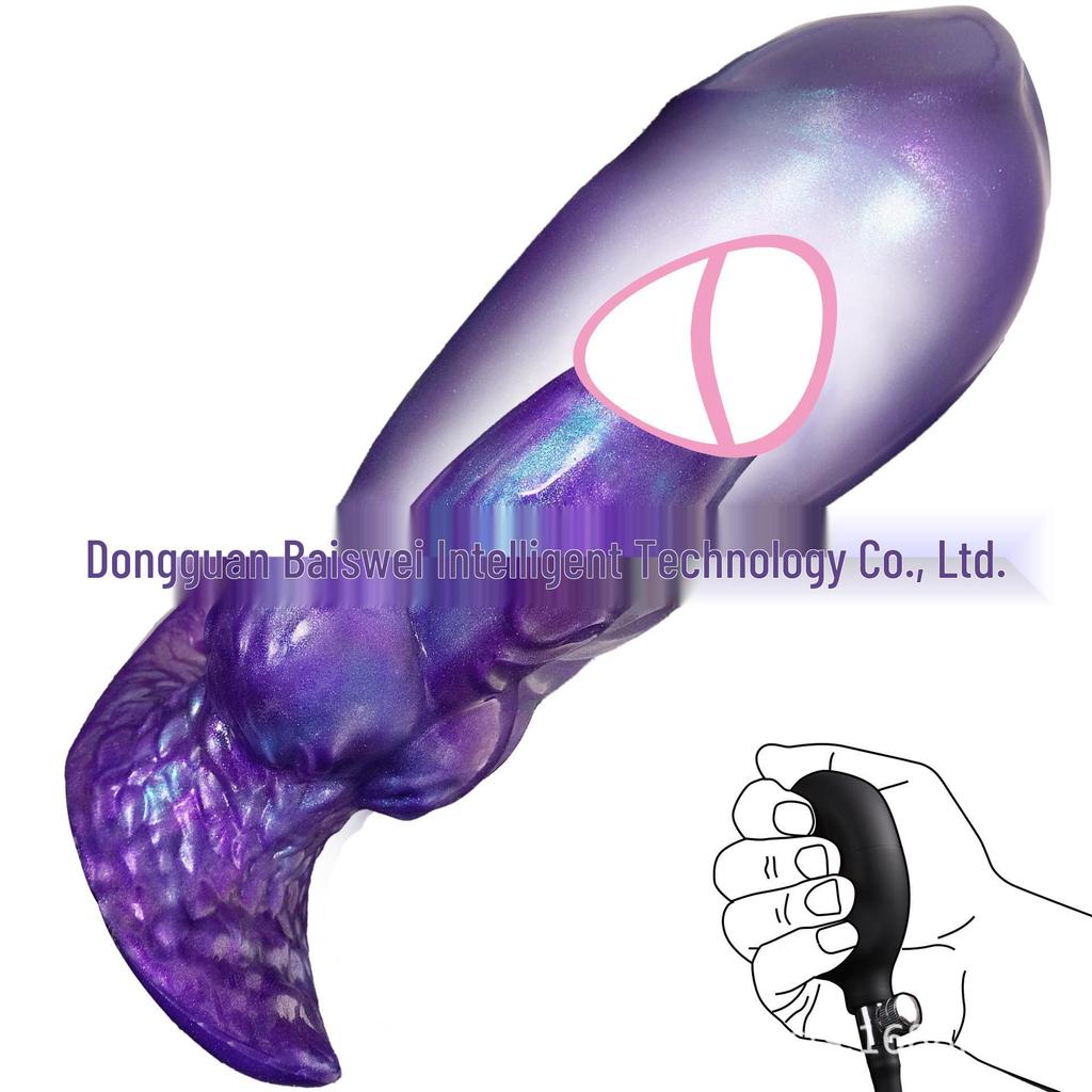 Nadmuchiwany, noszony korek analny z płynnego silikonu z regulowanym rozszerzaniem