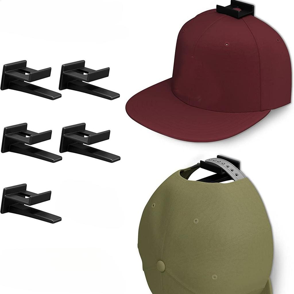 5Pcs Baseball Cap Rack Hat Holder Rack Organizer Storage Modern Baseball Caps Hangers Rack Hanging Organizer for Door Wall